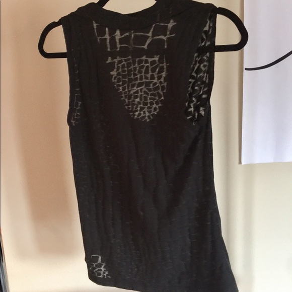 Nine 1 Eight sheer patterned blouse Sz S - Picture 3 of 5